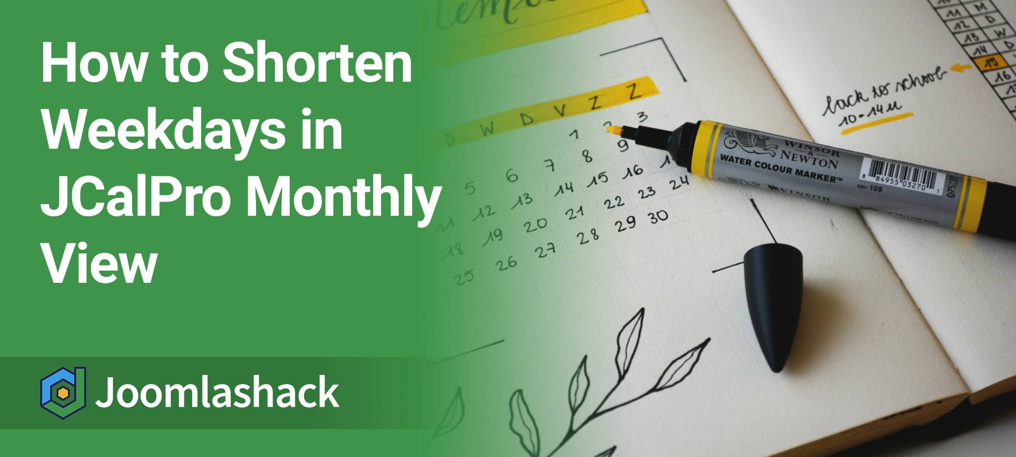 How to Shorten Sunday to Sun in JCalPro Monthly View