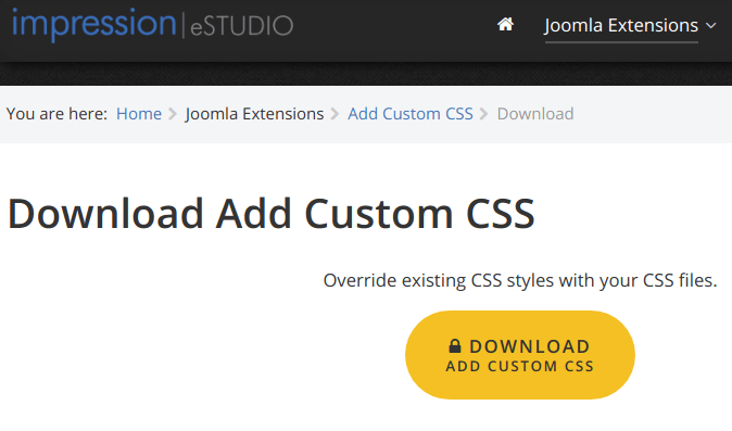Add Custom CSS Joomla Site -