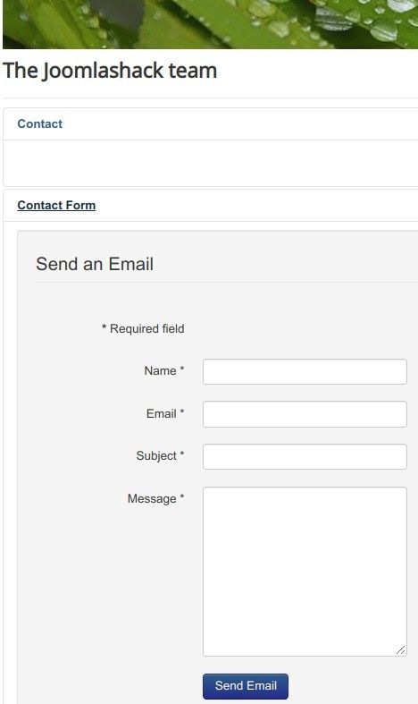 final result for your joomla form