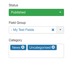 Joomla field categories