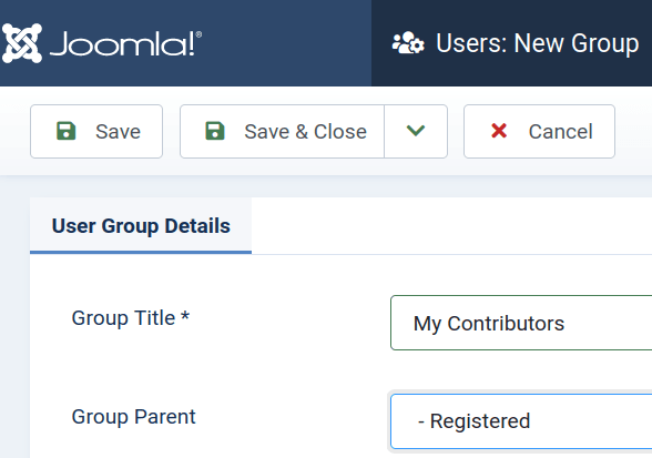 the new user group for contributors