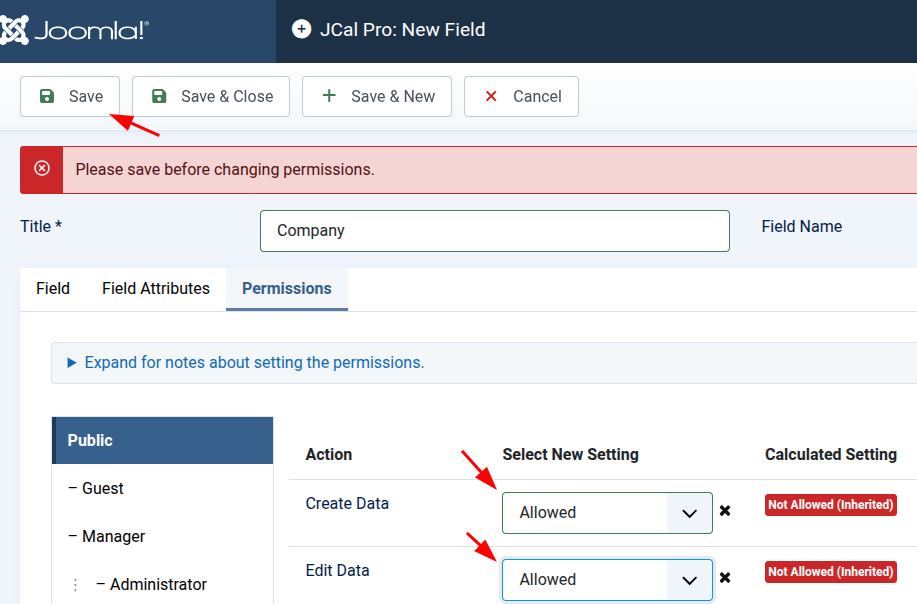 allowed permissions