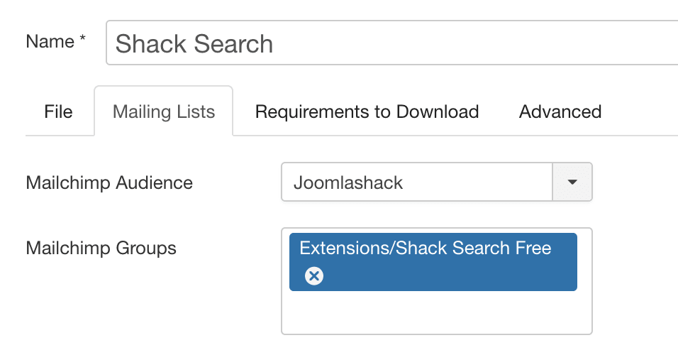 shack search mailchimp