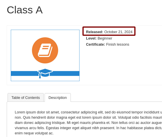 How to Customize Class Release Date Format in OSCampus Pro