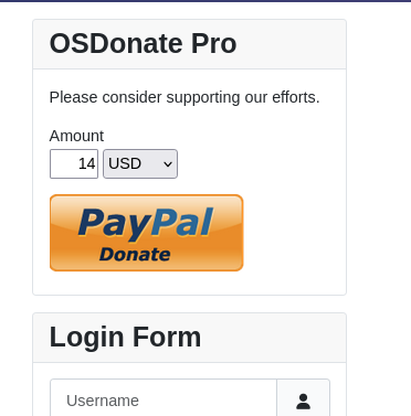 the osdonate moduel with the custom donate with paypal button