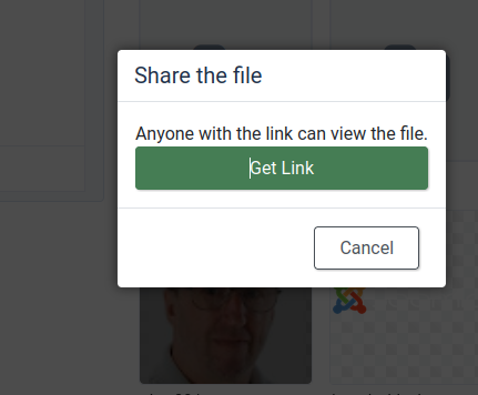 click the green get link button