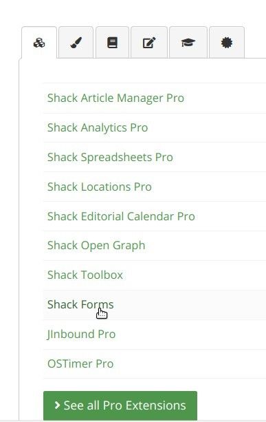 download shack forms from your joomlashack dashboard