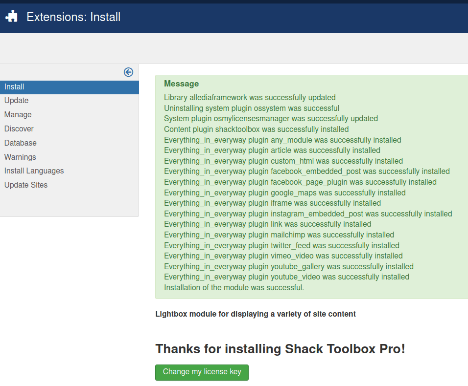thanks for installing shack toolbox pro