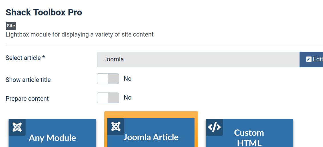 Select a Joomla 5 article