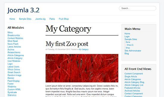 frontpage zoo joomla