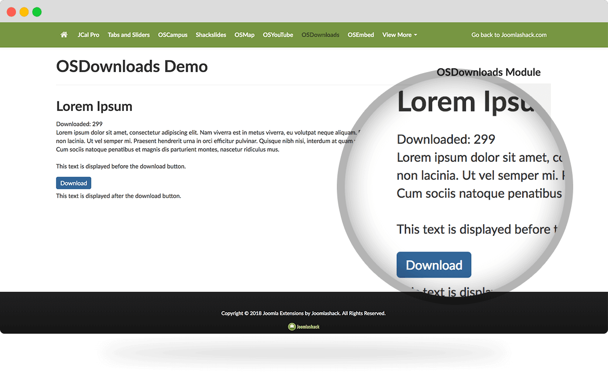 OSDownloads Joomla downloads categories