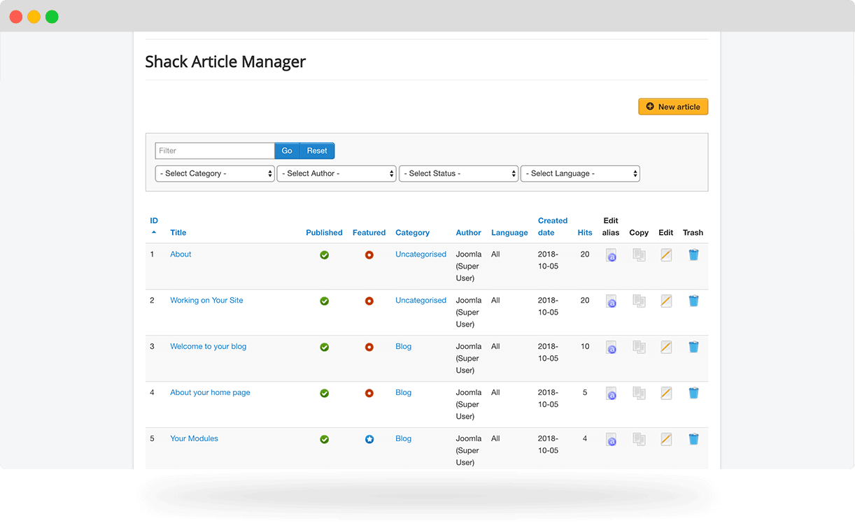 Shack Article Manager Pro