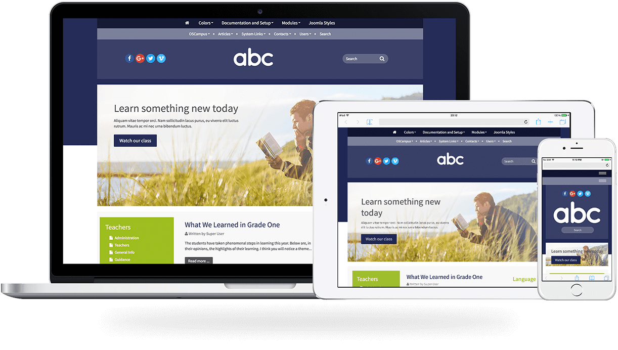 ABC, an education and fun Joomla template