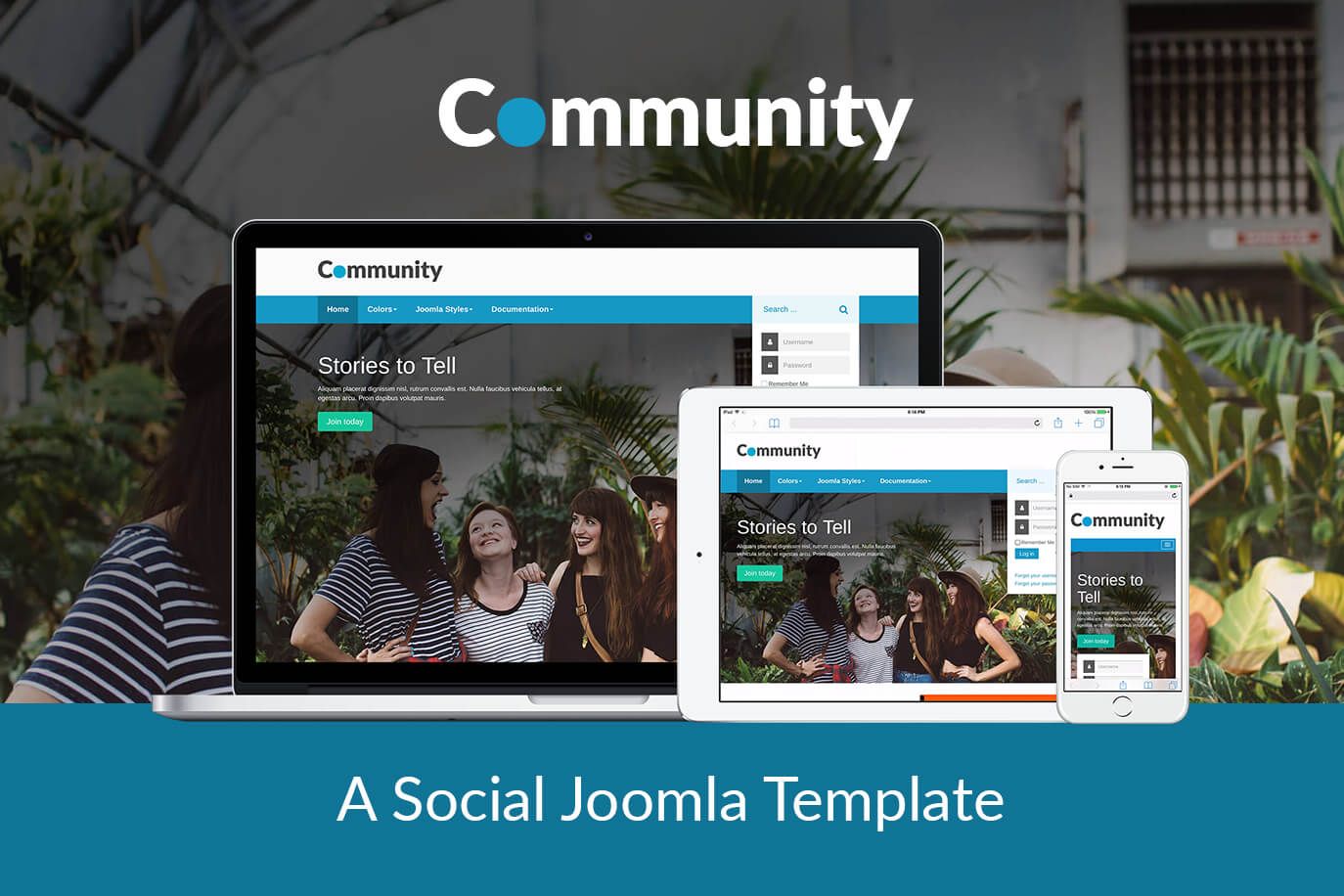 Community, A social and business Joomla template