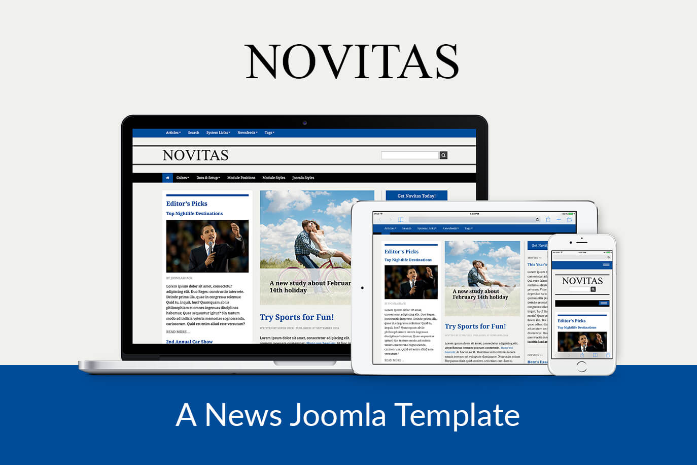 A Content First Joomla Template - Novitas