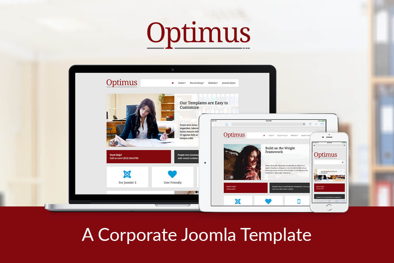 A minimalist and simple Joomla template - Optimus