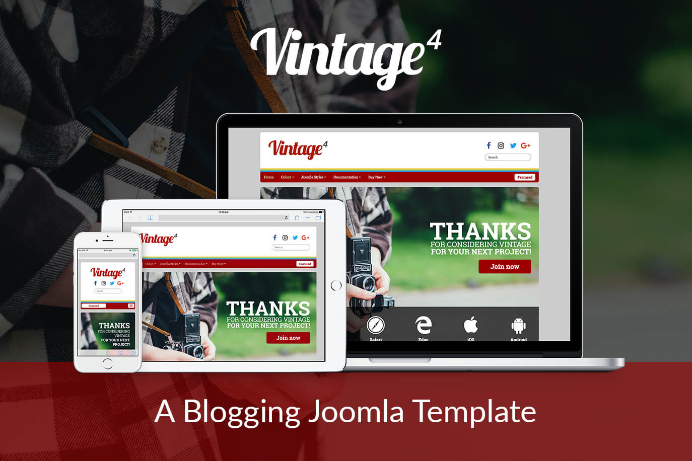 Vintage is a classic and timeless Joomla Template with new styles